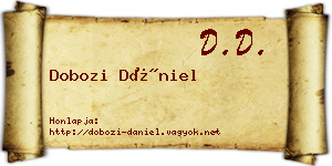 Dobozi Dániel névjegykártya